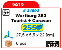 Voiture WARTBURG 353 TOURIST + Caravane